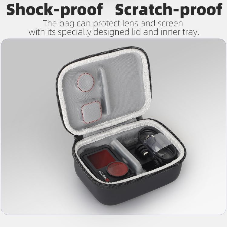 For DJI Osmo Action 5 Pro / 4 / 3 Sunnylife Portable Carrying Case Mini Standard Combo Bag (Black) by Sunnylife