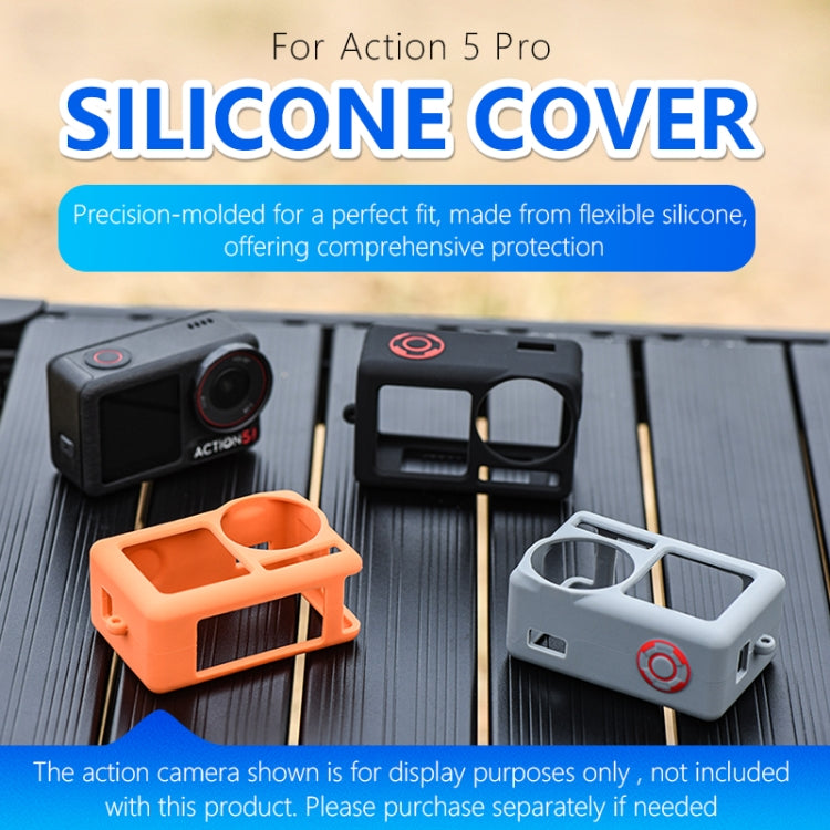 For DJI Osmo Action 5 Pro STARTRC Silicone Protective Case with Lens Cover (Orange) by bashfashion