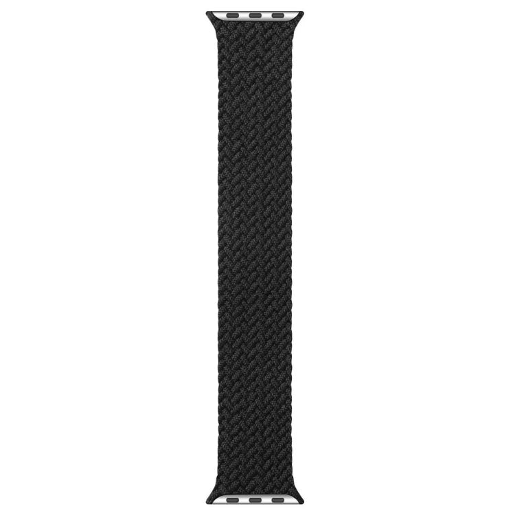 Mixed Color Nylon Braided Single Loop Watch Band For Apple Watch Series 7 45mm / 6 & SE & 5 & 4 44mm / 3 & 2 & 1 42mm, Size:S(Charcoal) by bashfashion
