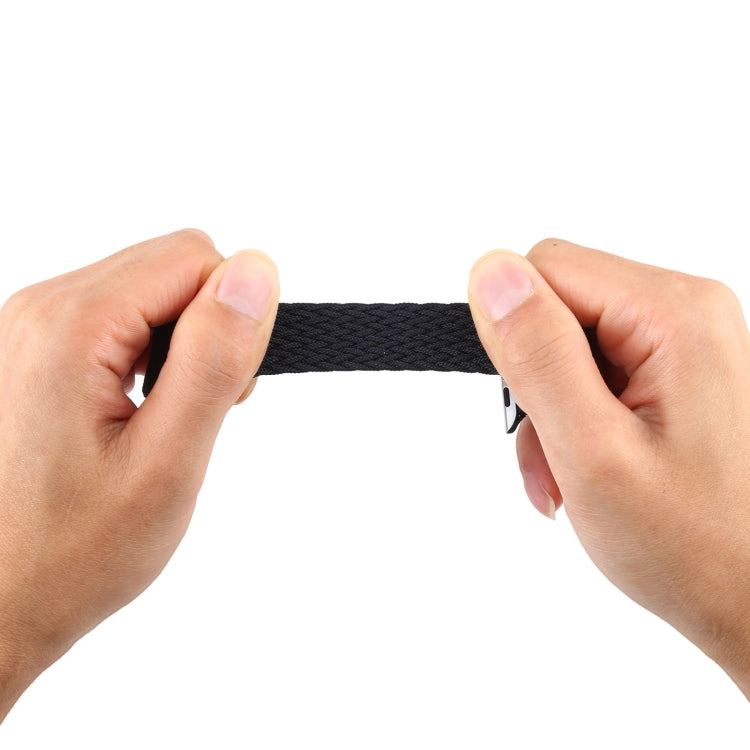 Mixed Color Nylon Braided Single Loop Watch Band For Apple Watch Series 7 45mm / 6 & SE & 5 & 4 44mm / 3 & 2 & 1 42mm, Size:S(Charcoal) by bashfashion