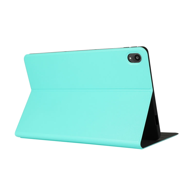 For Lenovo Tab P11 (TB-J606F) Voltage Craft Texture TPU Horizontal Flip Protective Case with Holder(Mint Green) by bashfashion