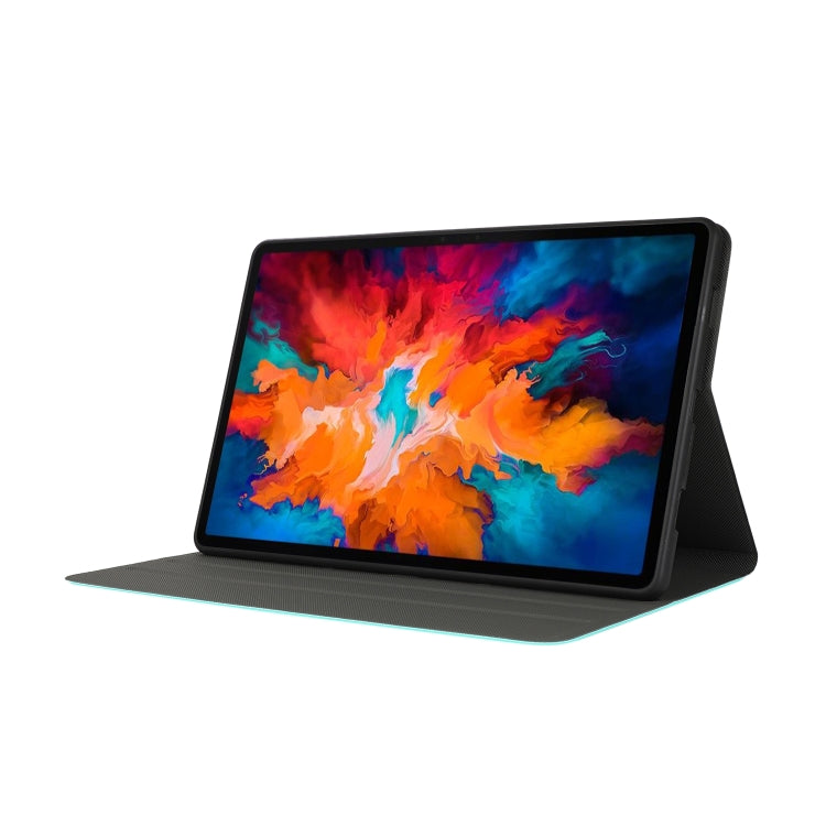 For Lenovo Tab P11 (TB-J606F) Voltage Craft Texture TPU Horizontal Flip Protective Case with Holder(Mint Green) by bashfashion