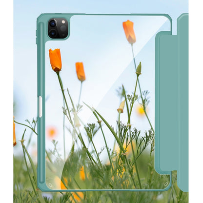 For iPad Pro 11 2022 / 2021 / 2020 Mutural Pinyue Series PC + TPU Horizontal Flip Leather Tablet Case with Holder & Pen Slot & Sleep / Wake-up Function(Mint Green) by Mutural