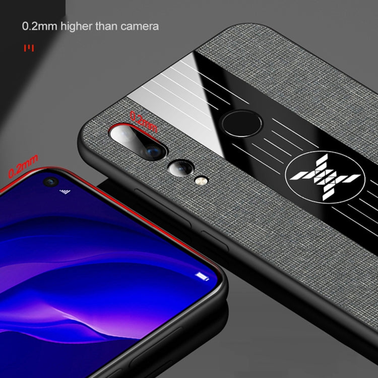 For Huawei nova 4 XINLI Stitching Cloth Textue Shockproof TPU Protective Case(Grey) by XINLI