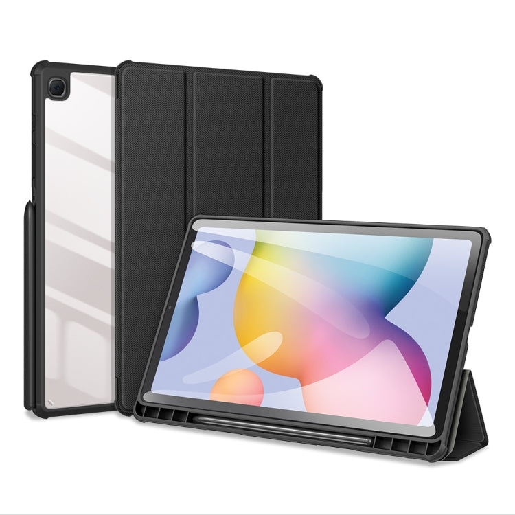 For Samsung Galaxy Tab S6 Lite 2024 / 2020 DUX DUCIS TOBY Series Antiskid PU Leather + PC + TPU Horizontal Flip Case with Holder & Pen Slot & Sleep / Wake-up Function(Black) by DUX DUCIS