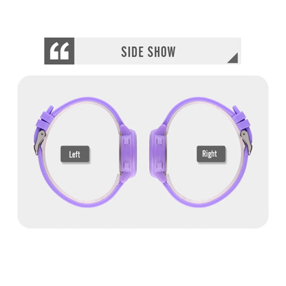 SKMEI 1721 Triplicate Round Dial LED Digital Display Luminous Silicone Strap Electronic Watch(Peach Red) by SKMEI