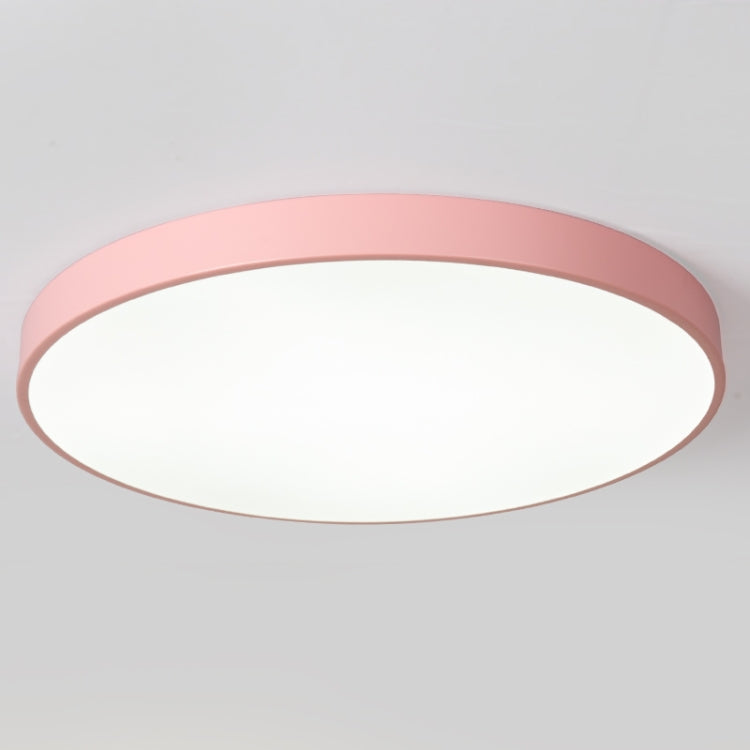 Macaron LED Round Ceiling Lamp, White Light, Size:78cm(Pink) by bashfashion