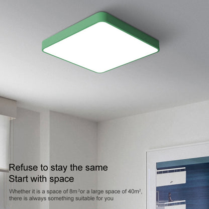 Macaron LED Square Ceiling Lamp, 3-Colors Light, Size:30cm(White) by bashfashion