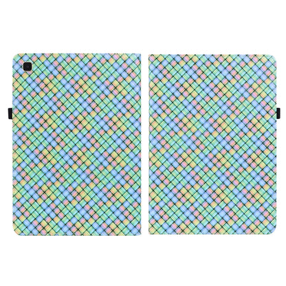 For Samsung Galaxy Tab A7 10.4 2020 Color Weave Smart Leather Tablet Case(Rainbow) by bashfashion