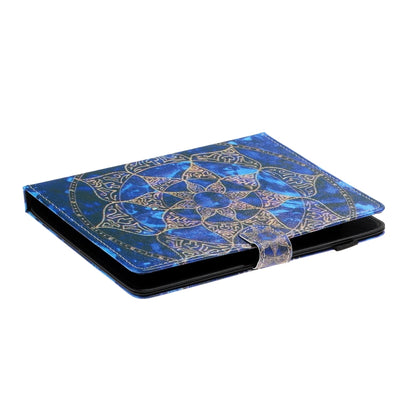 For 7 inch Tablet PC Universal Coloured Drawing Pattern Horizontal Flip Leather Case with Holder & Card Slot(Blue Mandala) by bashfashion