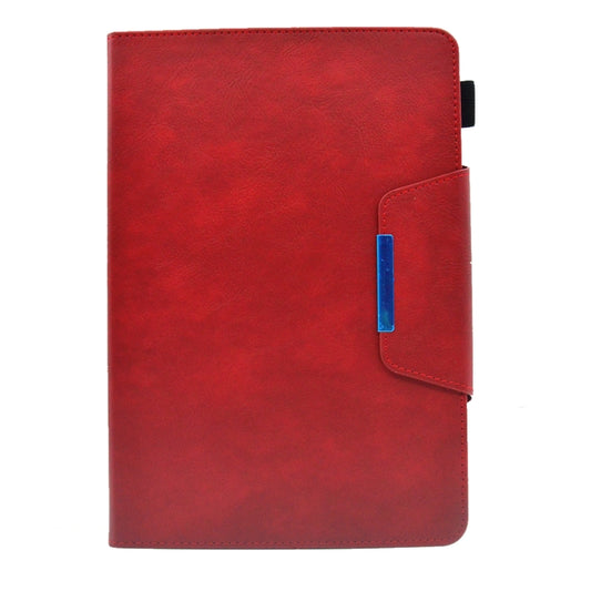 For 7 inch Suede Cross Texture Magnetic Clasp Leather Tablet Case(Red) by bashfashion