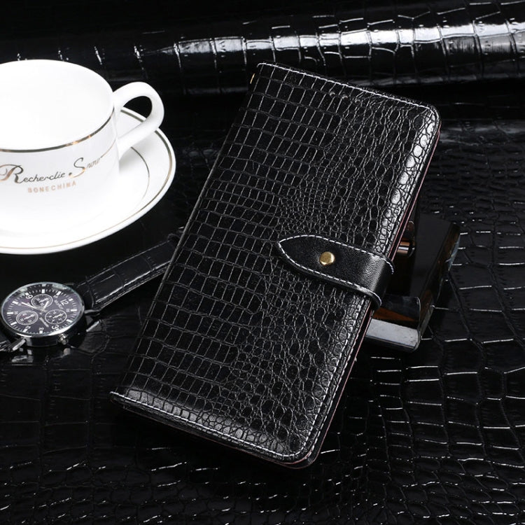 For Wiko Y60 idewei Crocodile Texture Horizontal Flip Leather Case with Holder & Card Slots & Wallet(Black) by idewei
