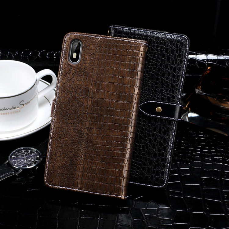 For Cubot J5 idewei Crocodile Texture Horizontal Flip Leather Case with Holder & Card Slots & Wallet(Black) by idewei