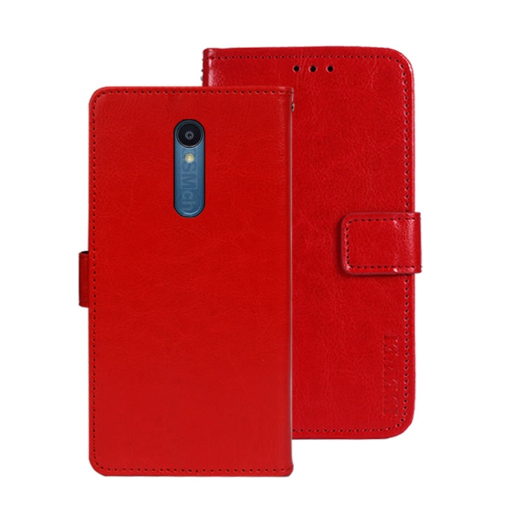 For Sharp Rouvo V idewei Crazy Horse Texture Leather Phone Case with Holder(Red) by idewei