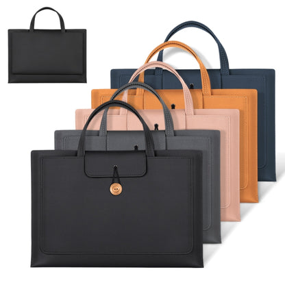 15-16 inch Universal Elastic Thread Button Portable Laptop Inner Bag(Black) by bashfashion