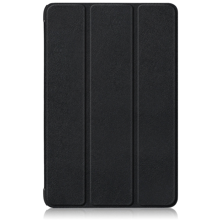 For Samsung Galaxy Tab S9+ Custer Pure Color 3-Fold Holder Smart Leather Tablet Case(Black) by bashfashion