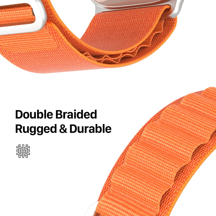 For Apple Watch Series 7 41mm DUX DUCIS GS Series Nylon Loop Watch Band(Orange) by DUX DUCIS