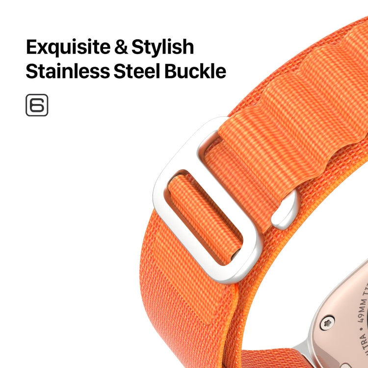 For Apple Watch Series 7 41mm DUX DUCIS GS Series Nylon Loop Watch Band(Orange) by DUX DUCIS