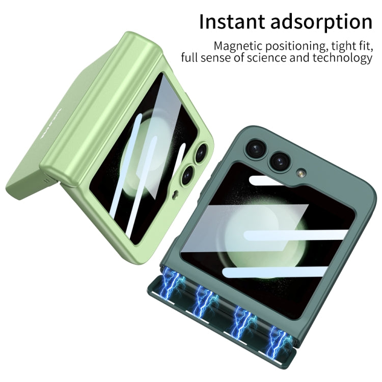 For Samsung Galaxy Z Flip5 GKK Integrated Magnetic Full Coverage Folding Phone Case(Orange) by GKK