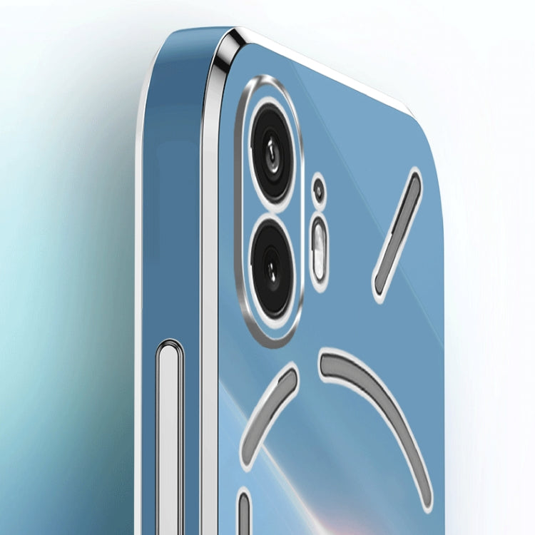 For Nothing Phone 2 XINLI Straight Edge 6D Electroplate TPU Phone Case with Ring Holder(Hawthorn Red) by XINLI