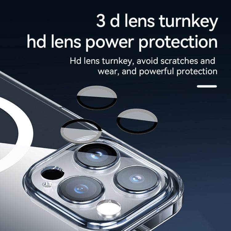 For iPhone 16 Plus SULADA Jingpin Series MagSafe All-inclusive Lens Electroplated TPU Phone Case(Transparent Blue) by SULADA