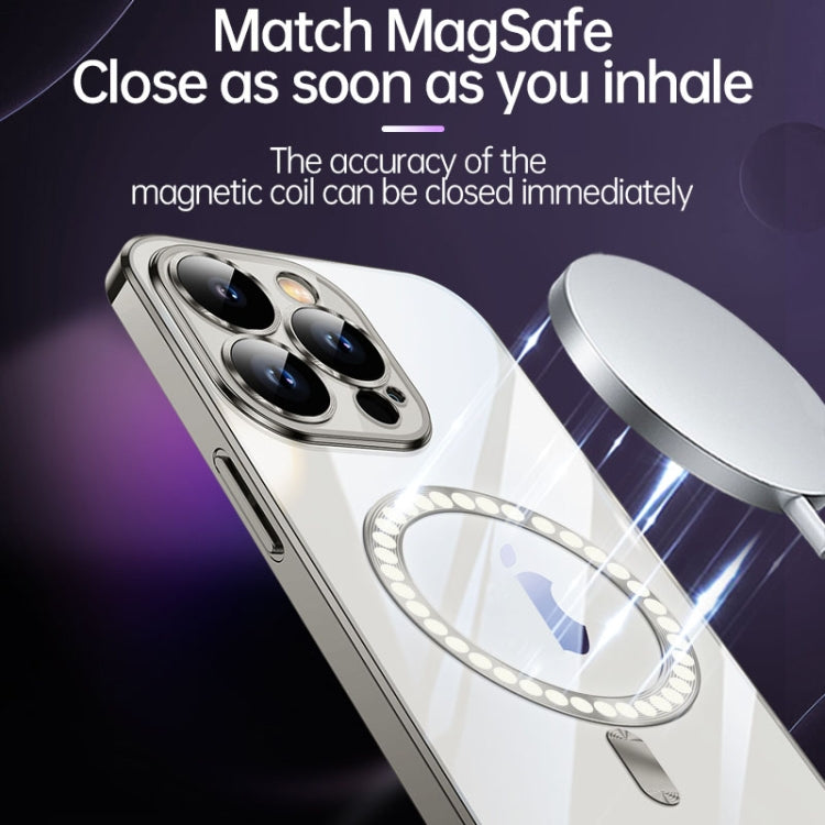 For iPhone 15 Pro SULADA MagSafe Plating TPU Shockproof Phone Soft Case(Silver) by SULADA