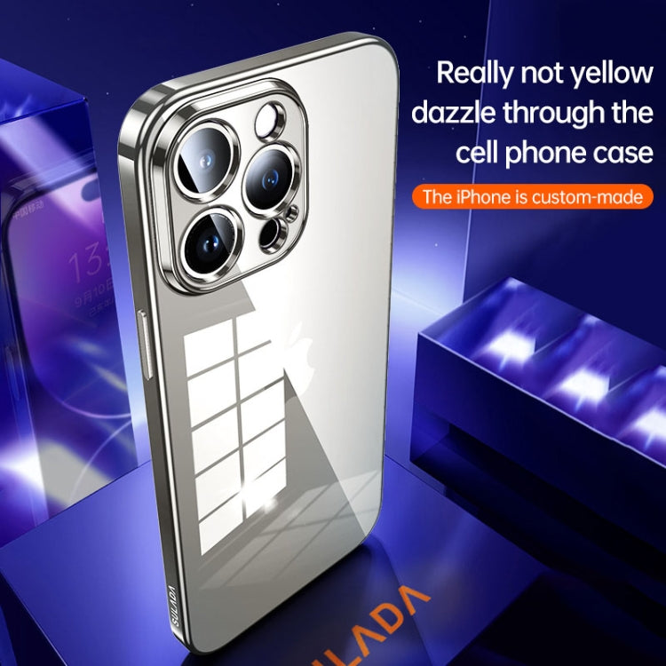 For iPhone 15 Pro Max SULADA Shine Through Series Plating TPU Transparent Phone Case(Silver) by SULADA