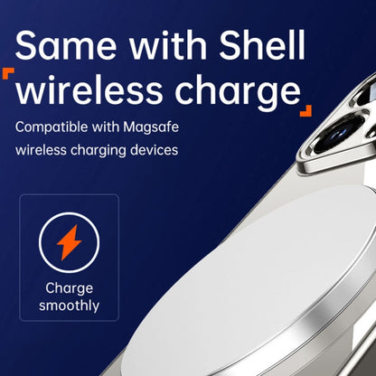 For iPhone 15 Plus SULADA Shine Through Series Plating TPU Transparent Phone Case(Space Black) by SULADA