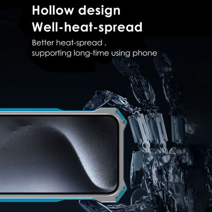 For iPhone 15 Pro Max R-JUST RJ17 Shockproof Armor Metal Phone Case(Blue) by R-JUST