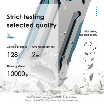 For iPhone 15 Pro Max R-JUST RJ17 Shockproof Armor Metal Phone Case(Blue) by R-JUST