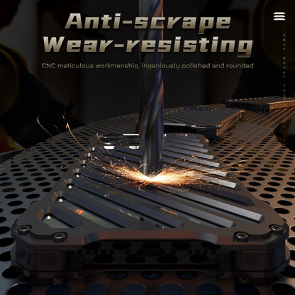 For iPhone 15 Plus R-JUST RJ-50 Hollow Breathable Armor Metal Phone Case(Space Grey) by R-JUST