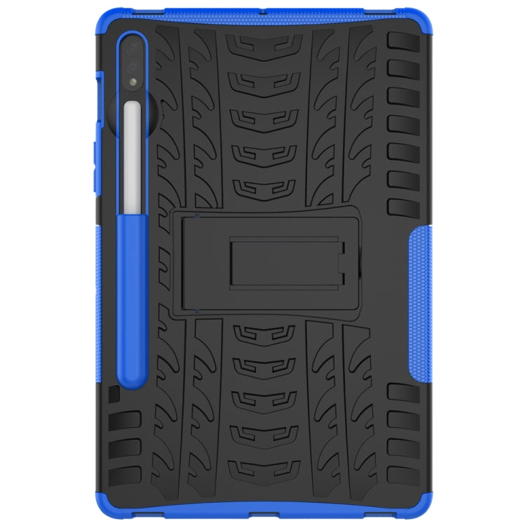For Samsung Galaxy Tab S9 / S7 / S8 Tire Texture TPU + PC Tablet Case(Blue) by bashfashion