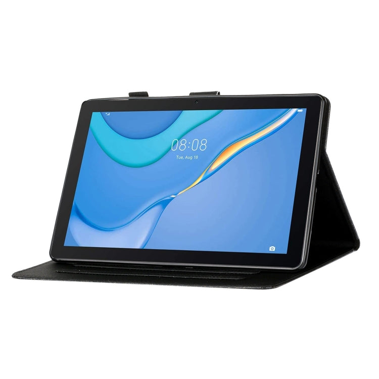 For Samsung Galaxy Tab A11+ / A9+ Glitter Powder Smart PU Tablet Case with Sleep / Wake-up Function(Pink) by bashfashion