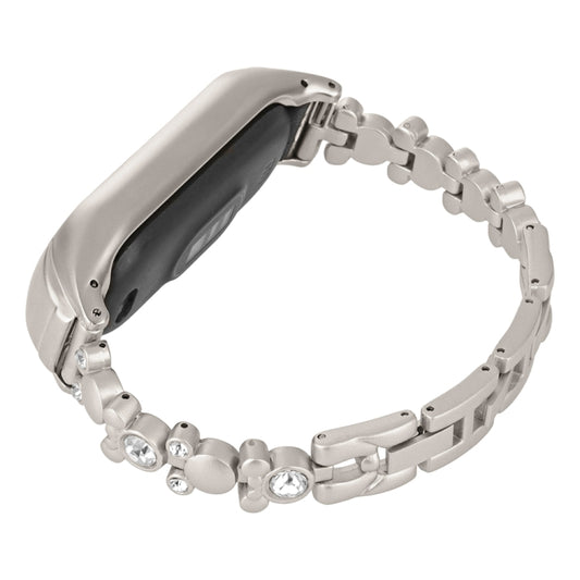 For Xiaomi Mi Band 6 / 5 Cute Bear Diamond Metal Watch Band(Starlight Color) by bashfashion