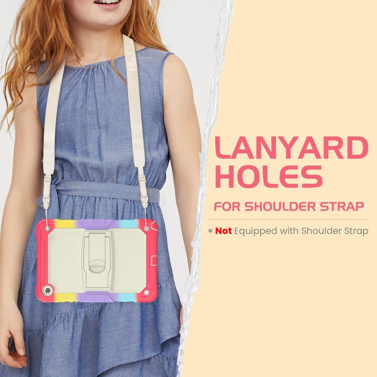 For Samsung Galaxy Tab A11+ / A9+ Silicone Hydric PC Tablet Case with Shoulder Strap & Holder(Colorful Red) by bashfashion