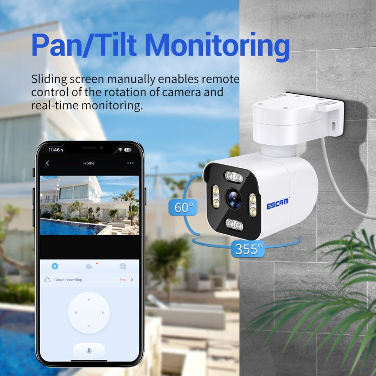 ESCAM PT303 3MP HD Motion Detection APP Control Pan & Tilt WiFi IP Camera(US Plug) by ESCAM