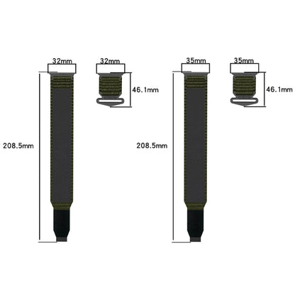 For Apple Watch SE 2023 44mm Nylon Hook And Loop Fastener Watch Band(Army Green) by bashfashion