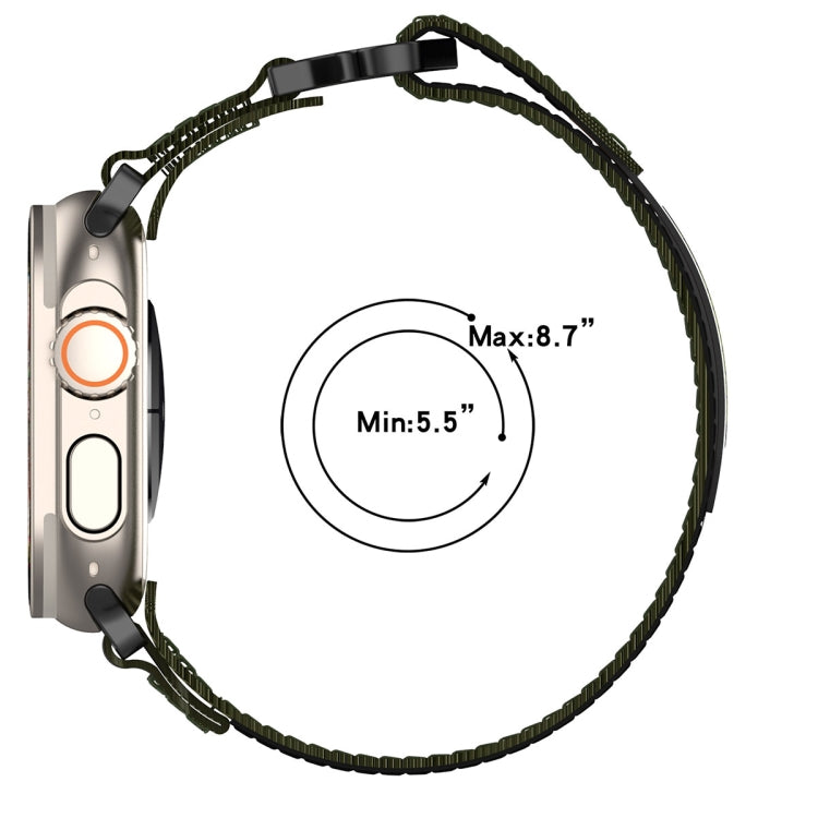 For Apple Watch Series 8 41mm Nylon Hook And Loop Fastener Watch Band(Orange) by bashfashion