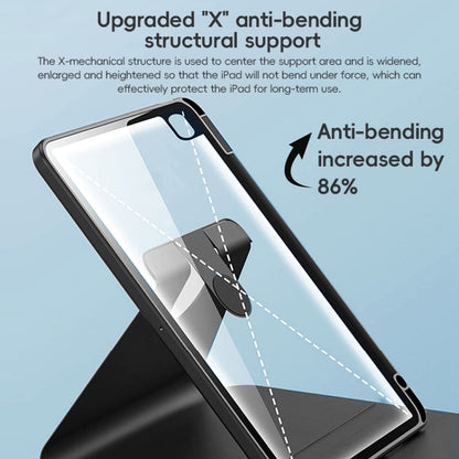 For iPad Air 10.9 2022 / 2020 ZGA Tri-Fold 360 Rotation Smart Leather Tablet Case(Blue) by ZGA