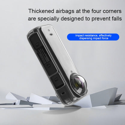 For Insta360 X4 Clear 1.5mm Soft TPU Protective Case Single Cover(Clear Black) by bashfashion