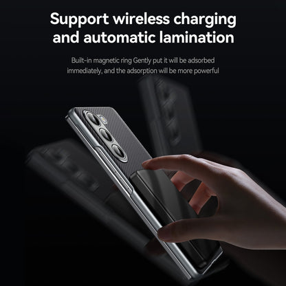 For Samsung Galaxy Z Fold5 SULADA 600D Kevlar Texture PC Shockproof Phone Case(Blue) by SULADA