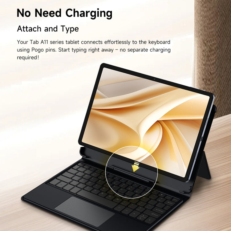 Ulefone Pogo Pin Smart Keyboard & Tablet Leather Case For Tab A11 Pro(Grey) by Ulefone