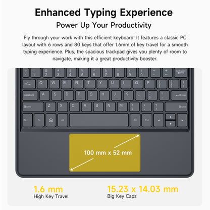 Ulefone Pogo Pin Smart Keyboard & Tablet Leather Case For Tab A11 Pro(Grey) by Ulefone