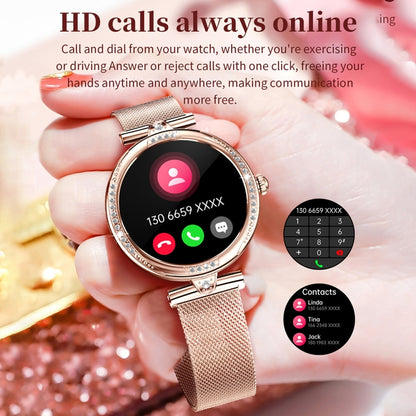 NX17 Pro 1.19 inch AMOLED Screen Steel Strap Smart Watch, Support Health Monitoring / Bluetooth Call(Gold) by bashfashion