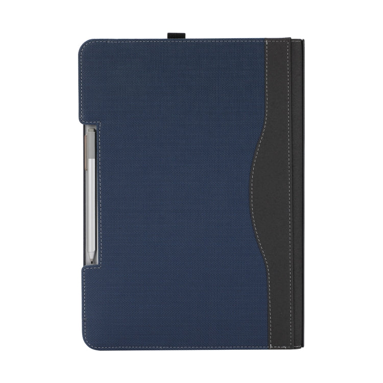 For Microsoft Surface Laptop Studio 2 Herringbone Texture Leather Laptop Protective Case(Dark Blue) by bashfashion