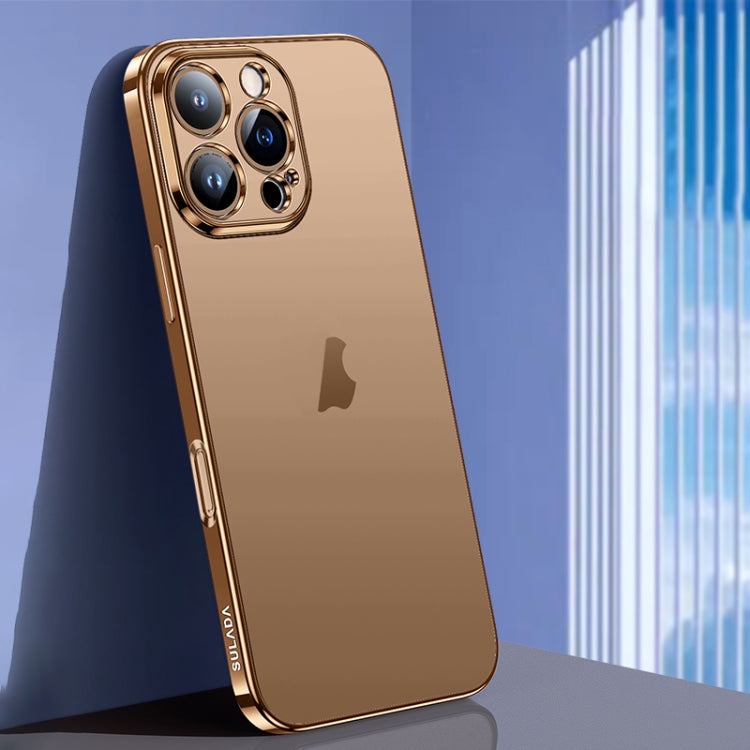 For iPhone 16 Pro SULADA Natural Color Series Electroplating Frosted TPU Phone Case(Gold) by SULADA