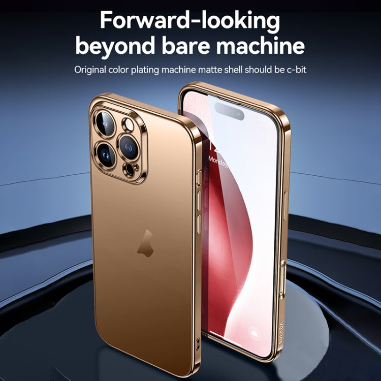 For iPhone 16 Pro SULADA Natural Color Series Electroplating Frosted TPU Phone Case(Gold) by SULADA