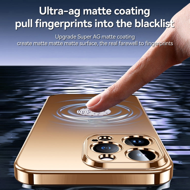 For iPhone 16 Pro Max SULADA Natural Color Series Electroplating Frosted TPU Phone Case(Black) by SULADA