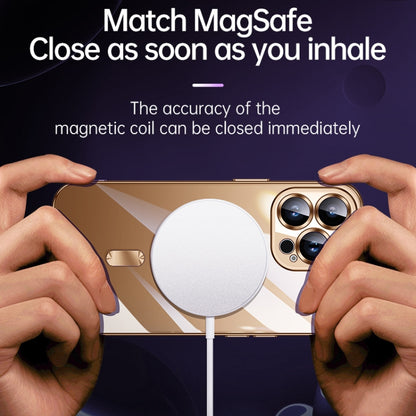 For iPhone 16 SULADA MagSafe Plating TPU Shockproof Phone Soft Case(Titanium Blue) by SULADA