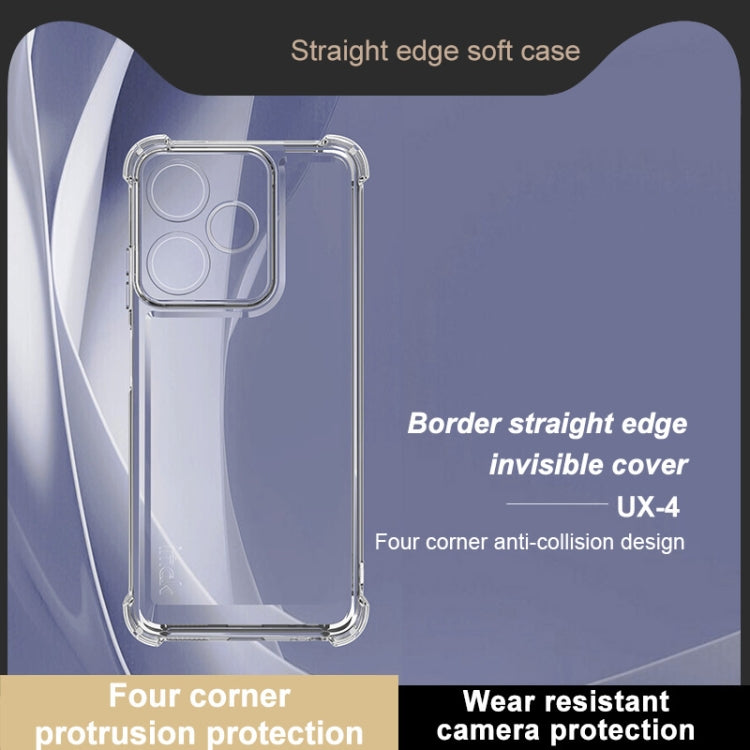For Infinix Hot 30i / 30i NFC IMAK UX-4 Series Four-corner Shockproof Phone Case(Transparent) by imak